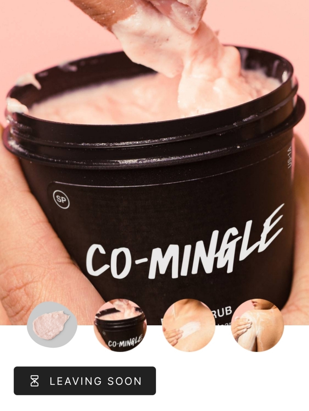 Lush Lavender Co-Mingle Body Scrub - Pink & Black New